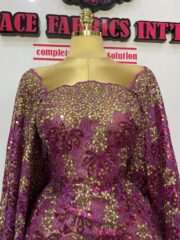 Royal Plum Lace | ₦110,000 per 5 yards - Image 2