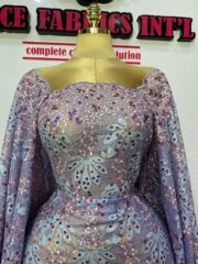 Royal Plum Lace | ₦110,000 per 5 yards - Image 4